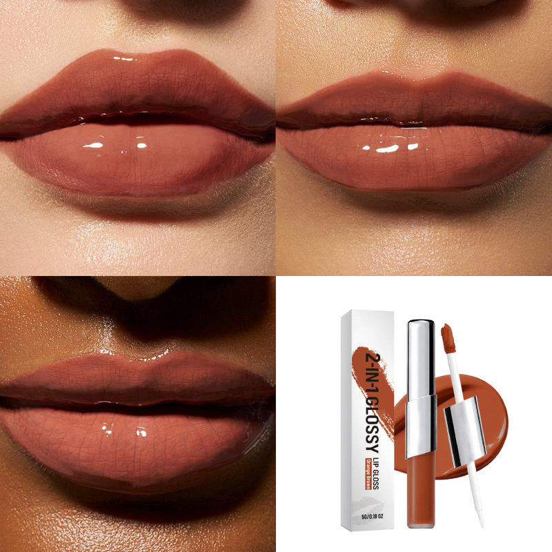 Perfect Twin Lip — Dual-Ended Liquid Lipstick with Velvet Matte Color and Glossy Shine