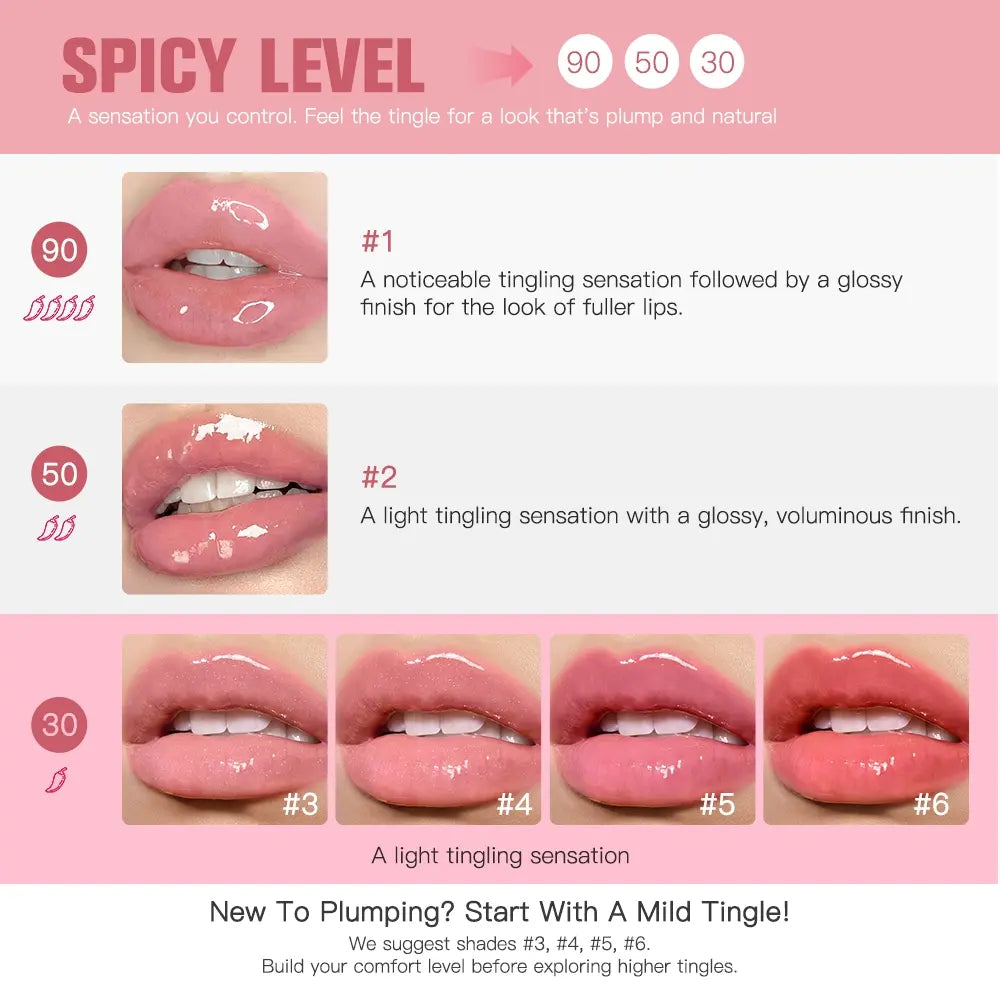 Moisturizing Lip Plumper, Nourishing Lip Gloss, Instant Fullness & Glossy Finish, Long-Lasting Moisture, Boosts Volume for Fuller-Looking Lips, Hydrating Formula, 6 Shades for All Skin Tone, Cosmetics