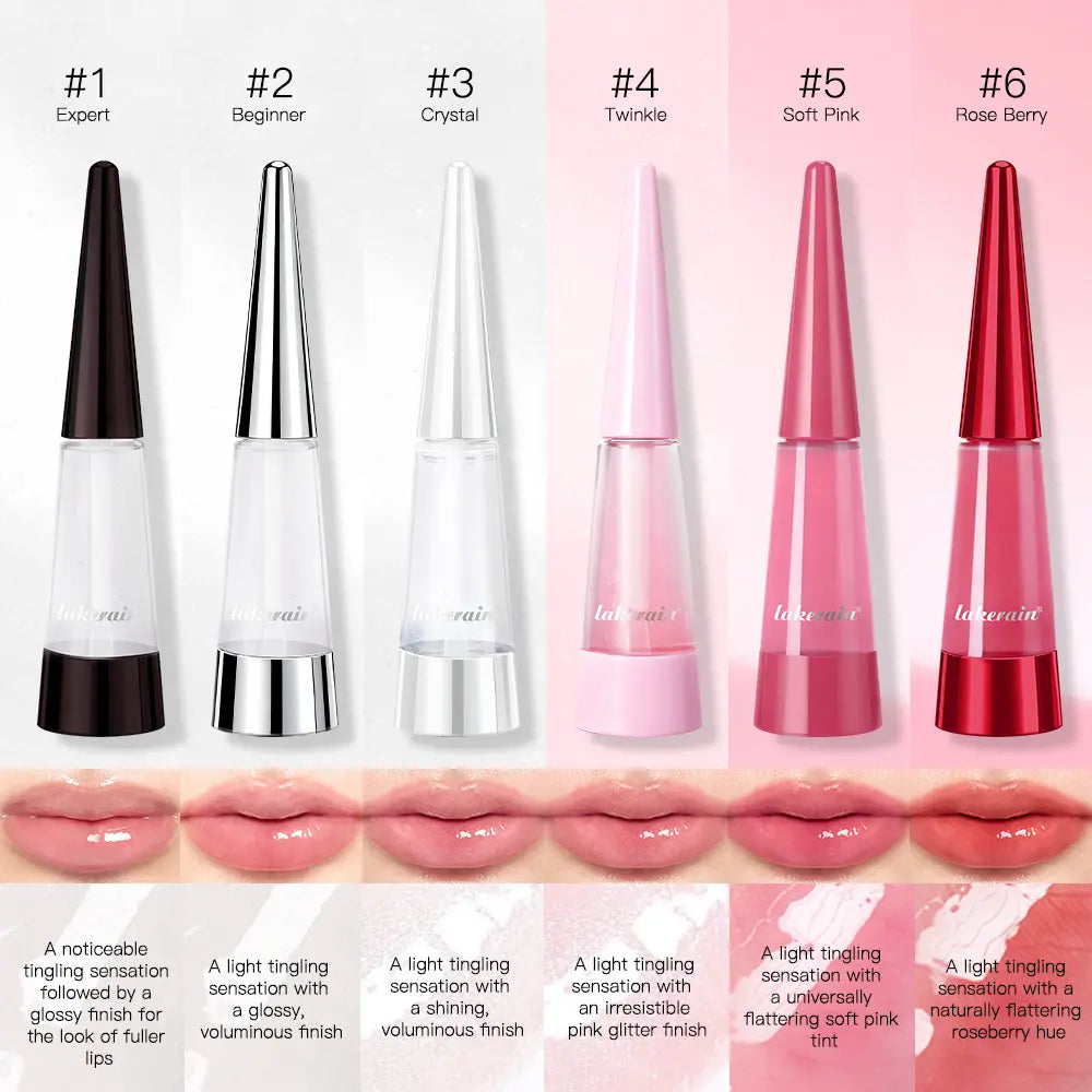Moisturizing Lip Plumper, Nourishing Lip Gloss, Instant Fullness & Glossy Finish, Long-Lasting Moisture, Boosts Volume for Fuller-Looking Lips, Hydrating Formula, 6 Shades for All Skin Tone, Cosmetics