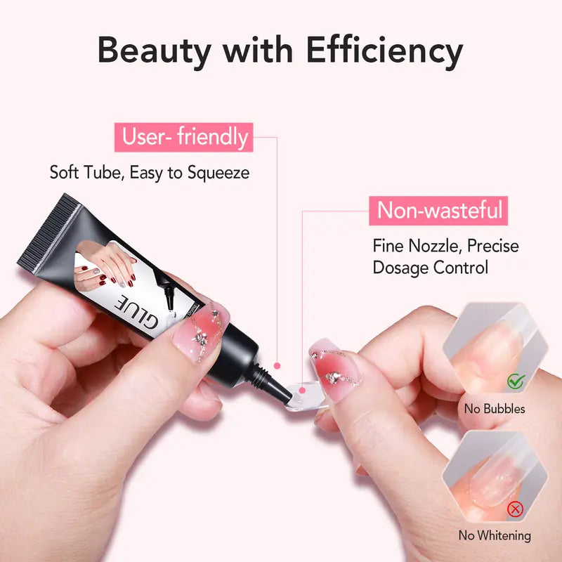 Semi-Solid Nail Glue Kit with Remover
