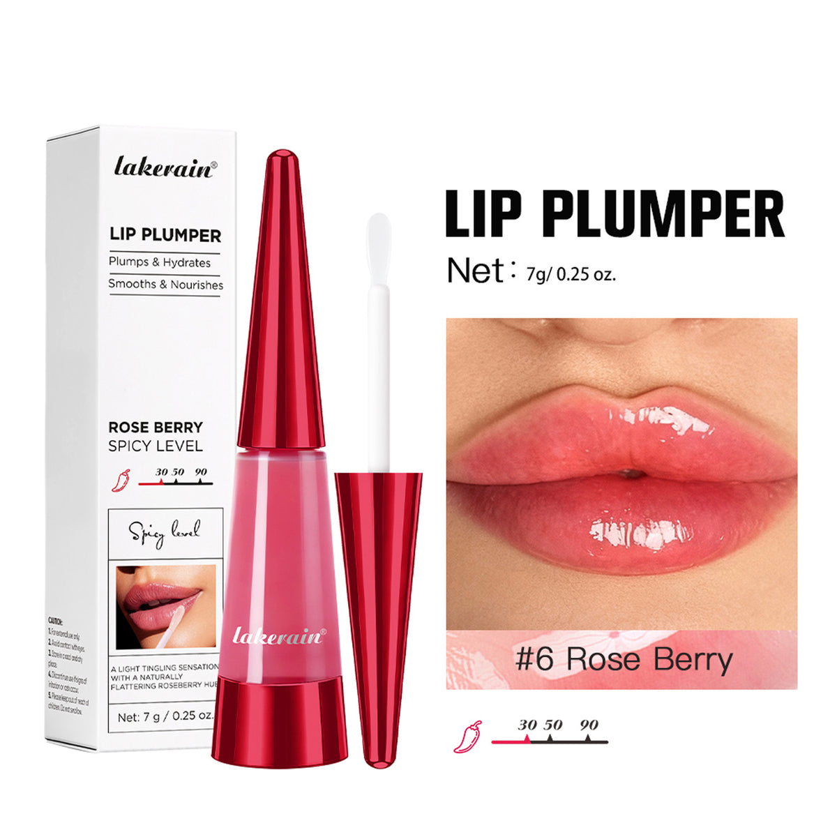 Moisturizing Lip Plumper, Nourishing Lip Gloss, Instant Fullness & Glossy Finish, Long-Lasting Moisture, Boosts Volume for Fuller-Looking Lips, Hydrating Formula, 6 Shades for All Skin Tone, Cosmetics