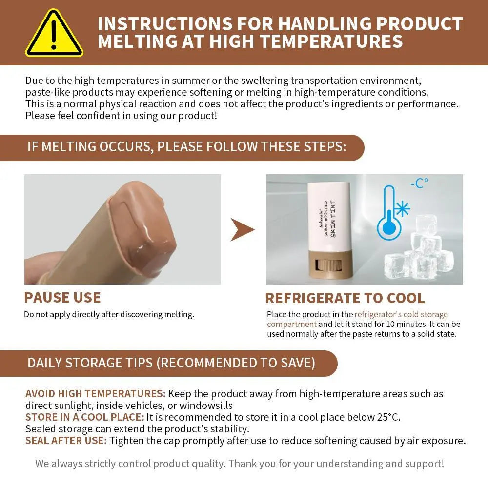 Solid Stick, Moisturizing Concealer Stick, Face Foundation, Long-Lasting Boost Skin Tint, Skin Perfector, Hydrating Creamy Formula, Lightweight Flawless Coverage, Smooth Non-Cakey Finish for Radiant Even Skin Tone, Moisture