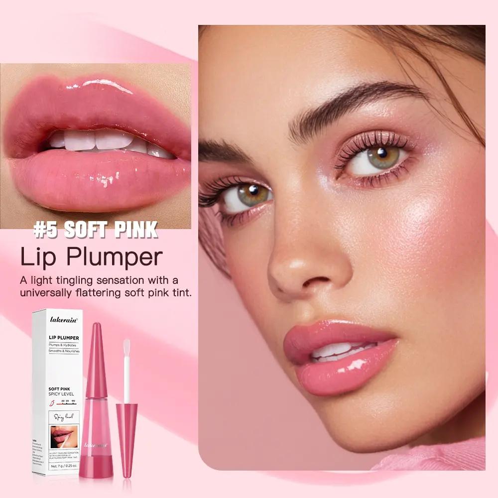 Moisturizing Lip Plumper, Nourishing Lip Gloss, Instant Fullness & Glossy Finish, Long-Lasting Moisture, Boosts Volume for Fuller-Looking Lips, Hydrating Formula, 6 Shades for All Skin Tone, Cosmetics