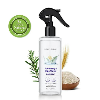Rosemary Water and Rice Water |100% Natural Extract | Soft & Smooth Hair Non-Greasy & Fast Absorbing | 200 ml