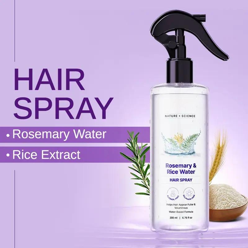Rosemary Water and Rice Water |100% Natural Extract | Soft & Smooth Hair Non-Greasy & Fast Absorbing | 200 ml