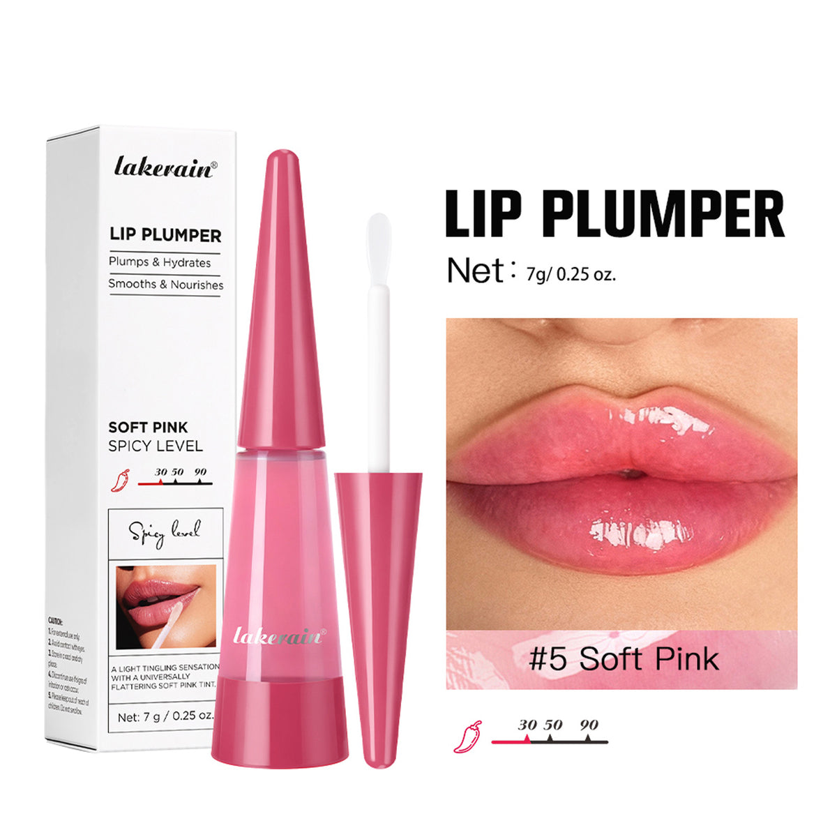 Moisturizing Lip Plumper, Nourishing Lip Gloss, Instant Fullness & Glossy Finish, Long-Lasting Moisture, Boosts Volume for Fuller-Looking Lips, Hydrating Formula, 6 Shades for All Skin Tone, Cosmetics