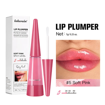 Moisturizing Lip Plumper, Nourishing Lip Gloss, Instant Fullness & Glossy Finish, Long-Lasting Moisture, Boosts Volume for Fuller-Looking Lips, Hydrating Formula, 6 Shades for All Skin Tone, Cosmetics