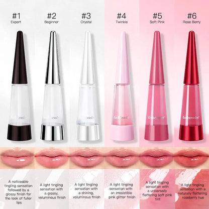 Moisturizing Lip Plumper, Nourishing Lip Gloss, Instant Fullness & Glossy Finish, Long-Lasting Moisture, Boosts Volume for Fuller-Looking Lips, Hydrating Formula, 6 Shades for All Skin Tone, Cosmetics