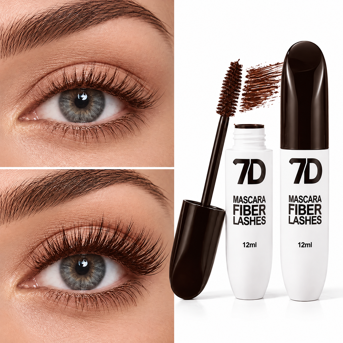 7D Silk Fiber Black Lengthening Mascara - Adult Beauty Makeup✨