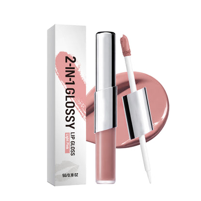 Perfect Twin Lip — Dual-Ended Liquid Lipstick with Velvet Matte Color and Glossy Shine