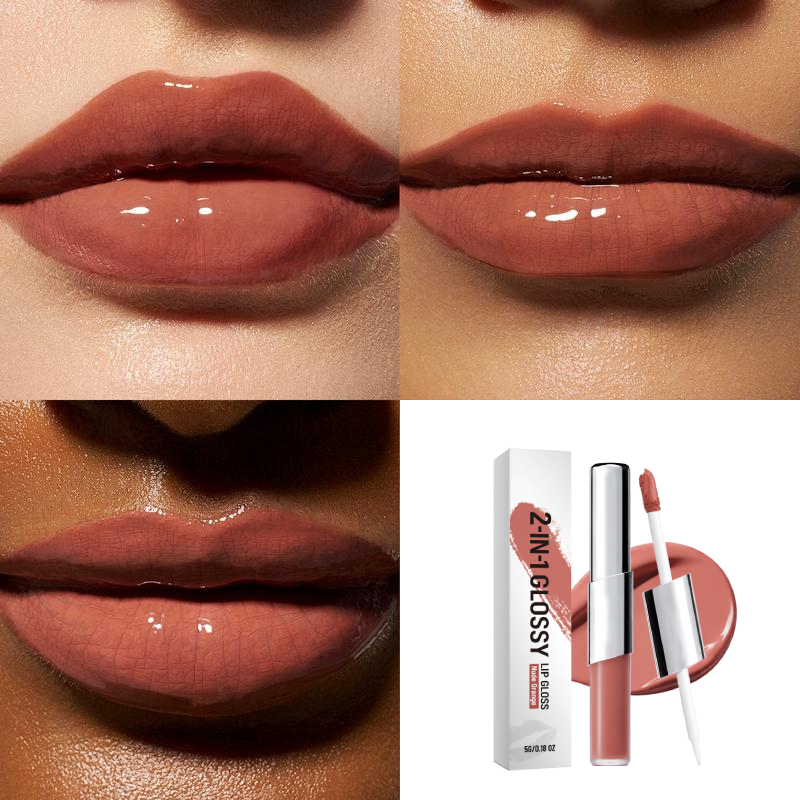 Perfect Twin Lip — Dual-Ended Liquid Lipstick with Velvet Matte Color and Glossy Shine