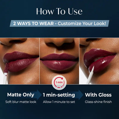 Perfect Twin Lip — Dual-Ended Liquid Lipstick with Velvet Matte Color and Glossy Shine