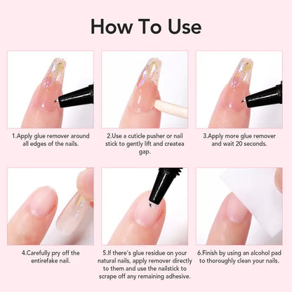 Semi-Solid Nail Glue Kit with Remover