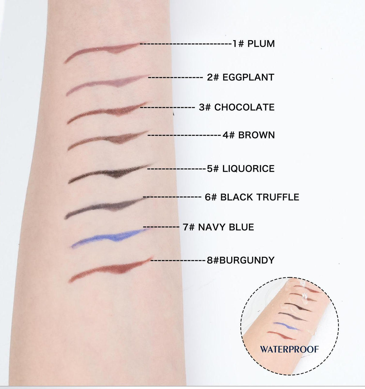 Waterproof Gel Eyeliner Pencil – 24-Hour Long-Lasting, Smudge-Proof Colored Gel Eyeliner