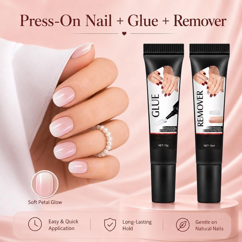 Semi-Solid Nail Glue Kit with Remover