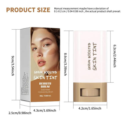 Solid Stick, Moisturizing Concealer Stick, Face Foundation, Long-Lasting Boost Skin Tint, Skin Perfector, Hydrating Creamy Formula, Lightweight Flawless Coverage, Smooth Non-Cakey Finish for Radiant Even Skin Tone, Moisture