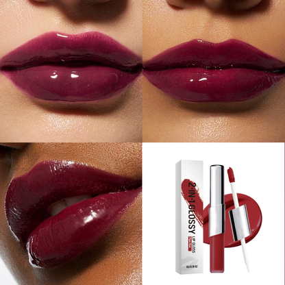 Perfect Twin Lip — Dual-Ended Liquid Lipstick with Velvet Matte Color and Glossy Shine