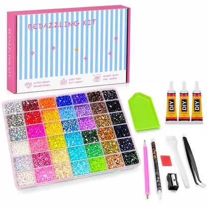 42 Colors 3mm Jelly Flatback Rhinestones Kit