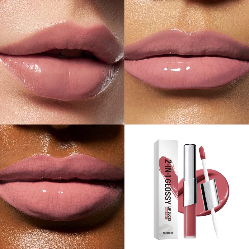 Perfect Twin Lip — Dual-Ended Liquid Lipstick with Velvet Matte Color and Glossy Shine