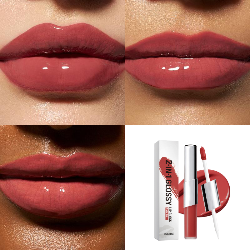 Perfect Twin Lip — Dual-Ended Liquid Lipstick with Velvet Matte Color and Glossy Shine