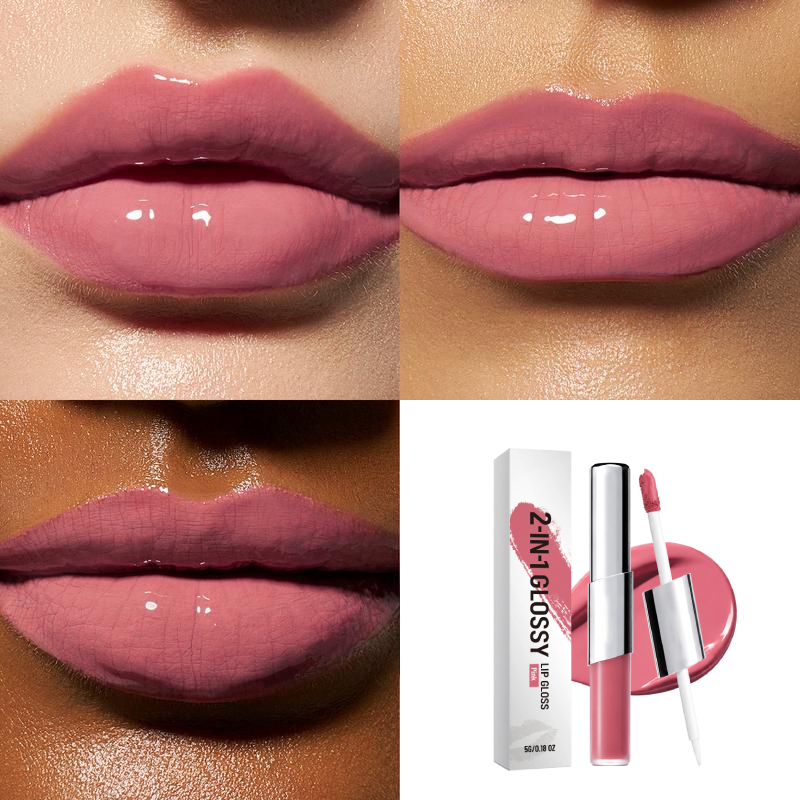 Perfect Twin Lip — Dual-Ended Liquid Lipstick with Velvet Matte Color and Glossy Shine