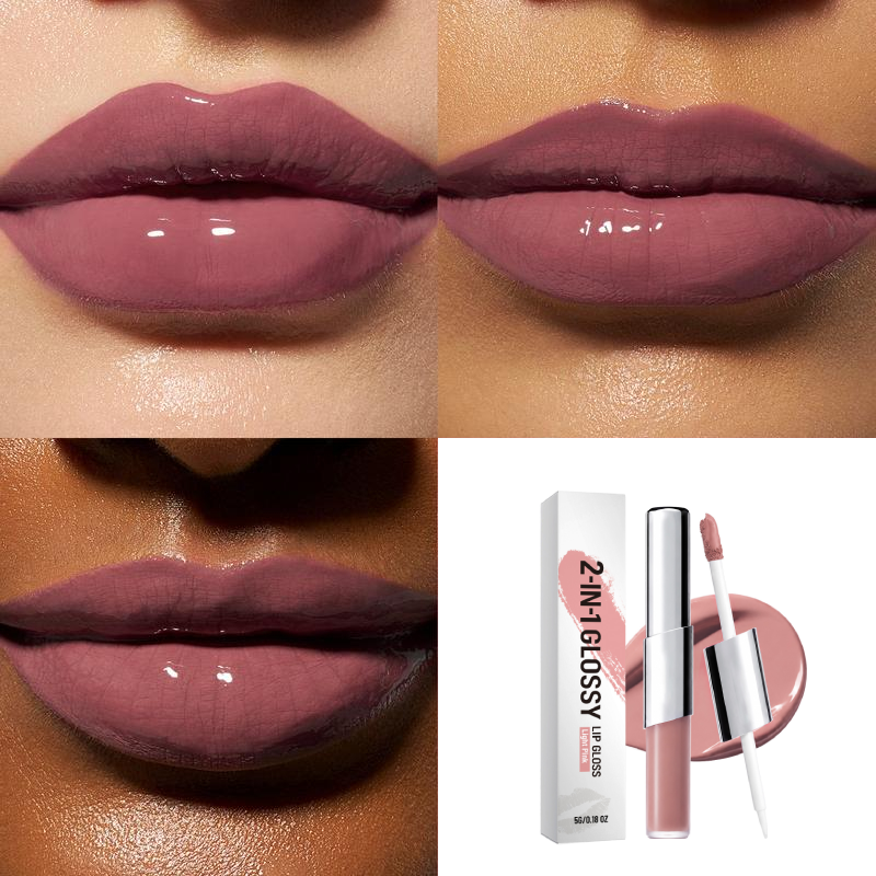 Perfect Twin Lip — Dual-Ended Liquid Lipstick with Velvet Matte Color and Glossy Shine