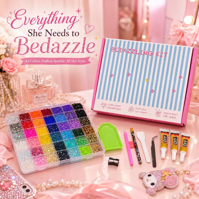 42 Colors 3mm Jelly Flatback Rhinestones Kit