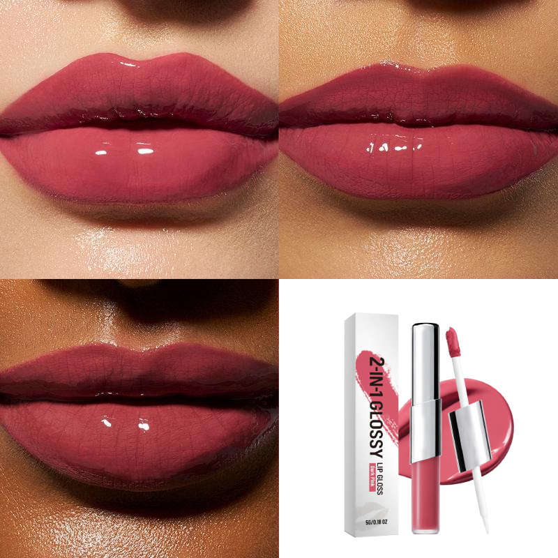 Perfect Twin Lip — Dual-Ended Liquid Lipstick with Velvet Matte Color and Glossy Shine